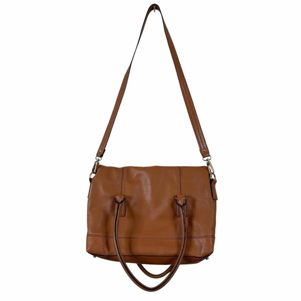 Kate Spade Cobble Hill Little Minka WKRU1251 Saddle Brown Leather Satchel Crossb